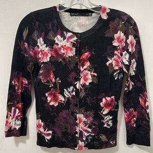KAREN MILLEN FLORAL CARDIGAN